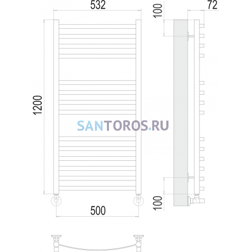 Авиэль П14 500х1200 Полотенцесушитель TERMINUS 4670078529220