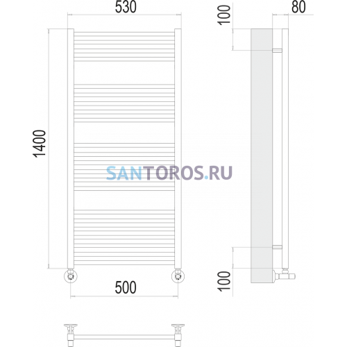 Ватикан П22 500х1400 Полотенцесушитель TERMINUS 4670078530547
