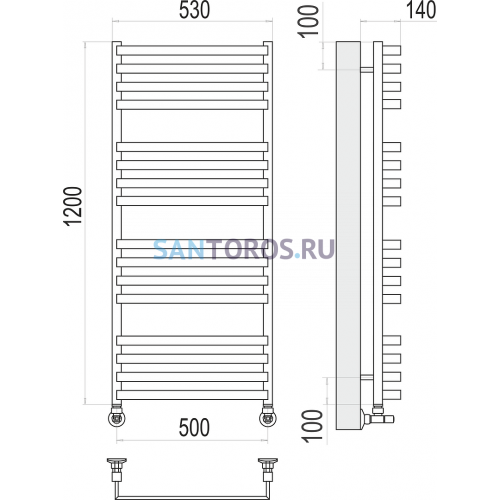 Рид П16 500х1200 Полотенцесушитель TERMINUS 4670078513458