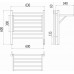 Горизонт П8 600х600 электро КС ЧЕРНЫЙ МУАР (sensor quick touch) Полотенцесушитель TERMINUS