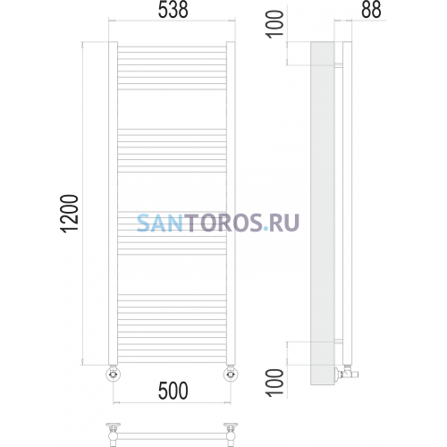 Альба П18 500х1200 Полотенцесушитель TERMINUS 4670078530462
