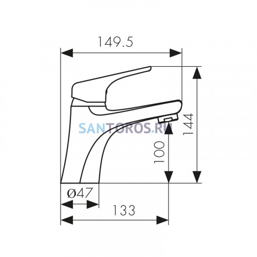 Смеситель KAISER Eco для раковины 00011 (Кайзер)