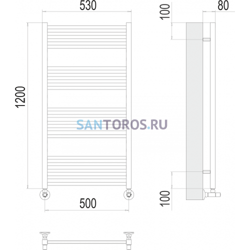 Сицилия П18 500х1200 Полотенцесушитель TERMINUS 4670078530813