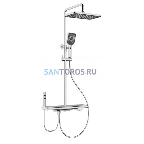 Душевая система KAISER Sano с полкой, с термостатом и гигиеническим душем 08777 (Кайзер)