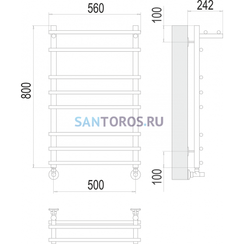 Ватра с/п П8 500х800 Полотенцесушитель TERMINUS 4670078529503