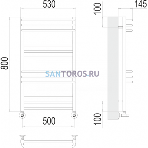 Соренто П12 500х800 Полотенцесушитель TERMINUS 4670078530837