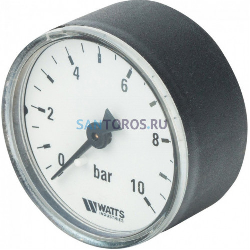Манометр аксиальный 50 мм 1/4, 0-10 бар Watts F+R100 10008093
