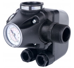 Реле давления для водоснабжения со встроенным манометром Stout PM5-3W, 1 - 5 бар (SCS-0001-000053)