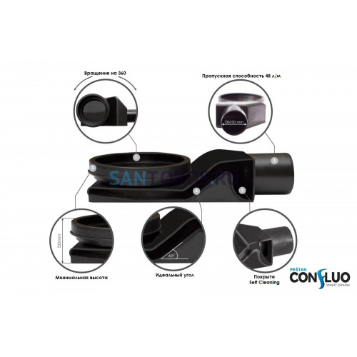 Душевой лоток Confluo Frameless Line 450 13701229