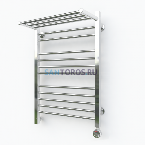 Электрический полотенцесушитель Эрато Квадрат 4 с верхней полкой 1200х600 Erato3119