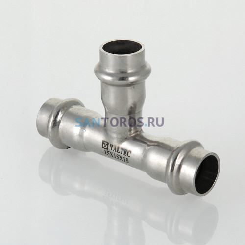 Пресс-тройник 15 х 15 х 15 мм из нержавеющей стали VTi.931.I.151515 VALTEC VTi.931.I.151515