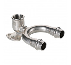 Пресс-водорозетка проходная 15 мм х 1/2" из нержавеющей стали VTi.954.DI.150415 VALTEC