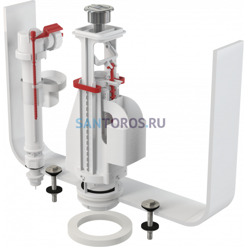 Выпускной комплект с двойной кнопкой А17 1/2, нижний Alcaplast SA08S SA08S 1/2  CHROM