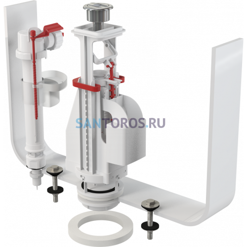 Выпускной комплект с двойной кнопкой А17 3/8, нижний Alcaplast SA08S SA08S 3/8 CHROM