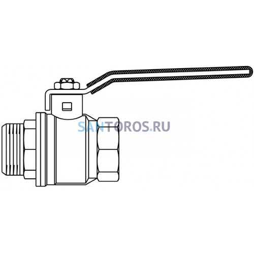 Кран шаровый 1 1/4 НВ маховик из алюминия Optibal Oventrop 1076210