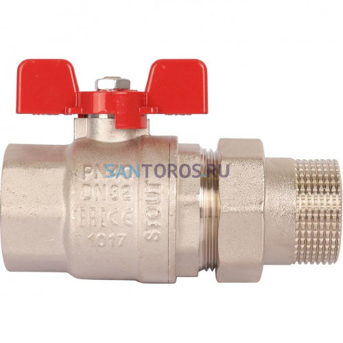 Кран шаровой полнопроходной ВР/НР 1 1/4 американка, ручка бабочка EPDM Stout SVB-1007-000032