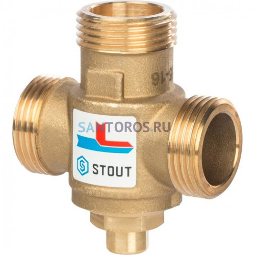 Клапан термостатический смесительный G 1М-G 11/2F-G 1M, 60°С Stout SVM-0050-326005
