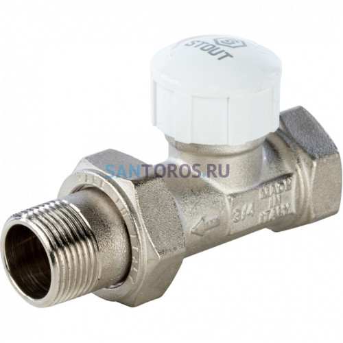 Клапан термостатический, прямой 3/4 Stout SVT-0003-000020