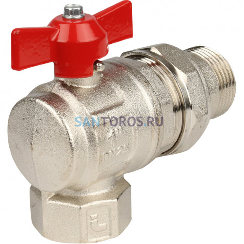 Кран шаровой угловой со сгоном (бабочка) 1 IDEAL Itap 298 1