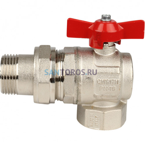 Кран шаровой угловой со сгоном (бабочка) 1 IDEAL Itap 298 1