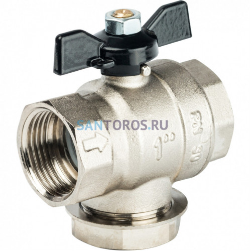 Кран шаровой с фильтром 1, ручка бабочка Stout SVF 0002 000025