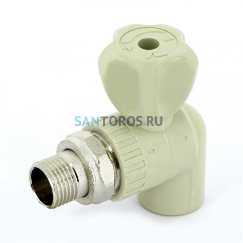 Кран шаровой радиаторный 20x1/2" НР, угловой PPR FV-Plast
