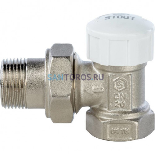 Клапан термостатический, угловой 3/4 Stout SVT-0004-000020