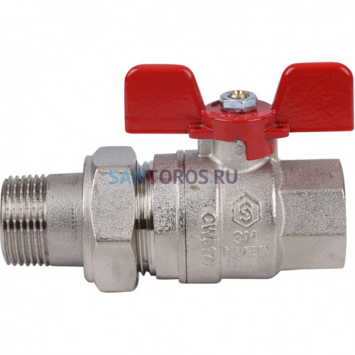 Кран шаровой полнопроходной ВР/НР 3/4 американка, ручка бабочка EPDM Stout SVB-1007-000020