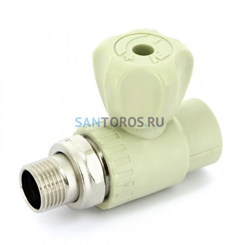 Кран шаровой радиаторный 20x1/2" НР, прямой PPR FV-Plast
