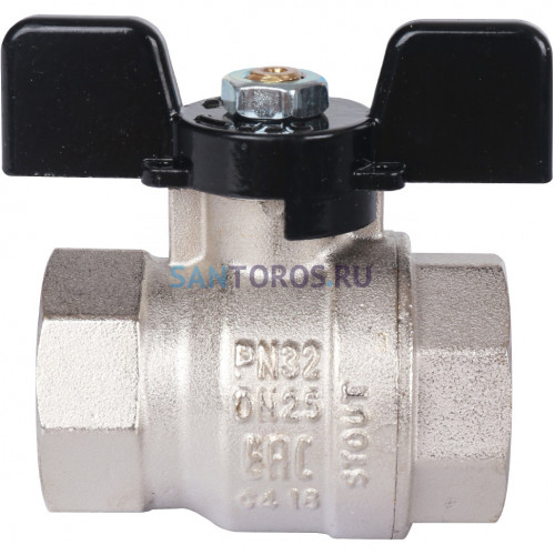 Кран шаровой стандартнопроходной ВР/ВР 1, ручка бабочка Stout SVB-0012-000025