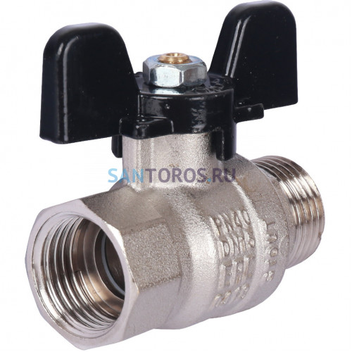 Кран шаровой стандартнопроходной ВР/НР 1/2, ручка бабочка Stout SVB-0014-000015