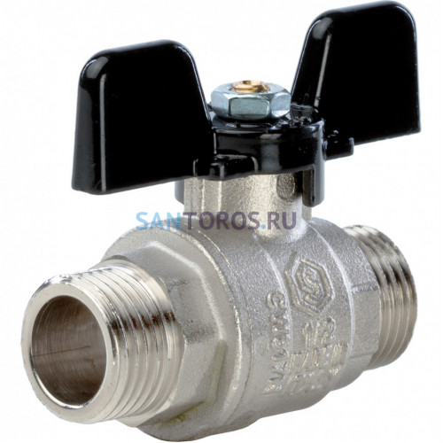 Кран шаровой полнопроходной НР/НР 1/2, ручка бабочка Stout SVB-0006-000015