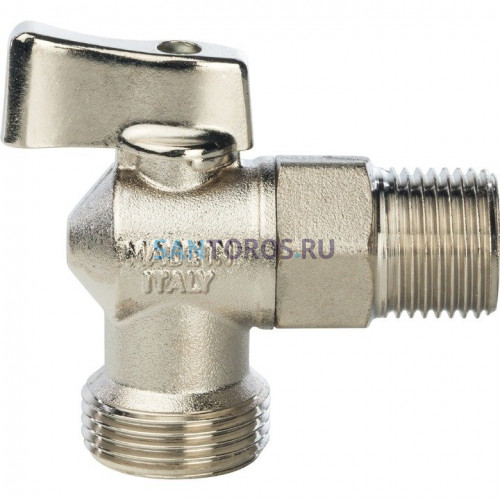 Кран шаровой угловой 1/2"x3/4" для стиральной машины Stout