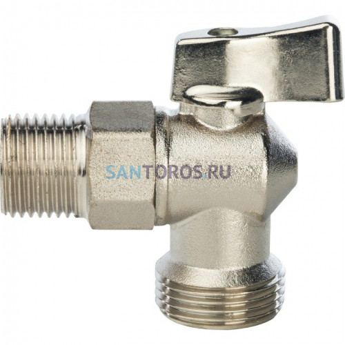 Кран шаровой угловой 1/2"x3/4" для стиральной машины Stout