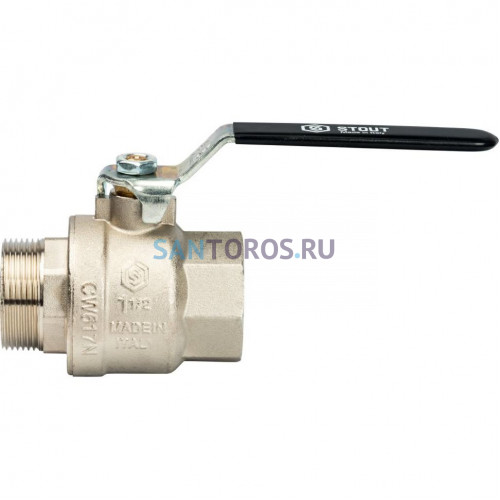 Кран шаровой полнопроходной ВР/НР 1 1/2, ручка рычаг Stout SVB-0003-000040