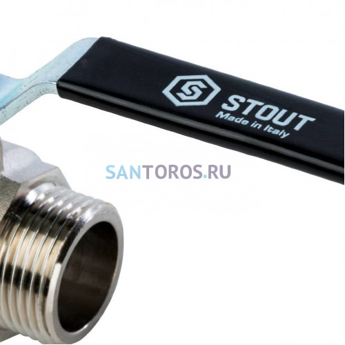 Кран шаровой полнопроходной НР/НР 1, ручка рычаг Stout SVB-0005-000025