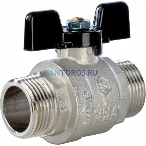Кран шаровой полнопроходной НР/НР 1, ручка бабочка Stout SVB-0006-000025