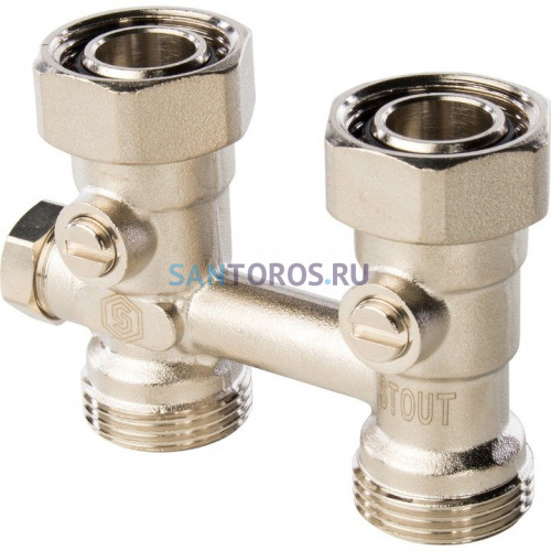 Узел нижнего подключения радиатора для однотрубной системы 3/4, прямой Stout SVH-0001-000020
