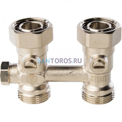 Узел нижнего подключения радиатора для однотрубной системы 3/4, прямой Stout SVH-0001-000020