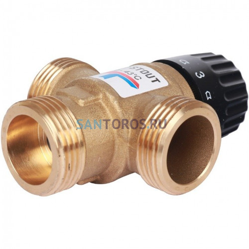 Клапан термостатический смесительный НР 1, 20-43°С, KV 2.5 м3/ч Stout SVM-0120-254325