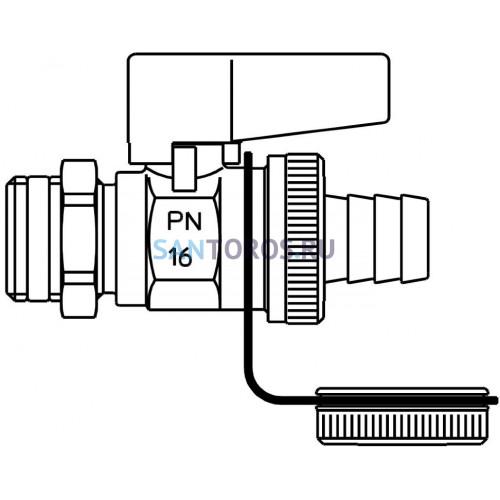 Кран шаровый Optiflex 1/2 НР Ду 15 Oventrop 1033314