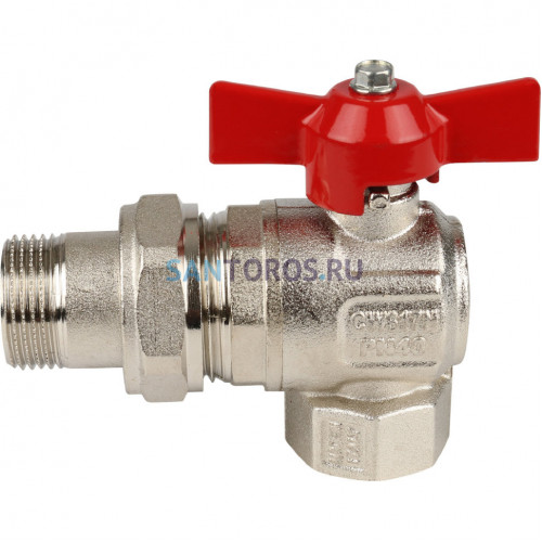 Кран шаровой угловой со сгоном (бабочка) 3/4 IDEAL Itap 298 3/4