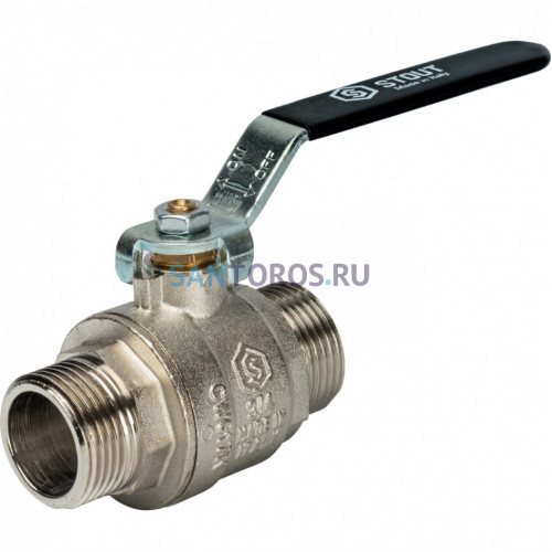 Кран шаровой полнопроходной НР/НР 3/4, ручка рычаг Stout SVB-0005-000020
