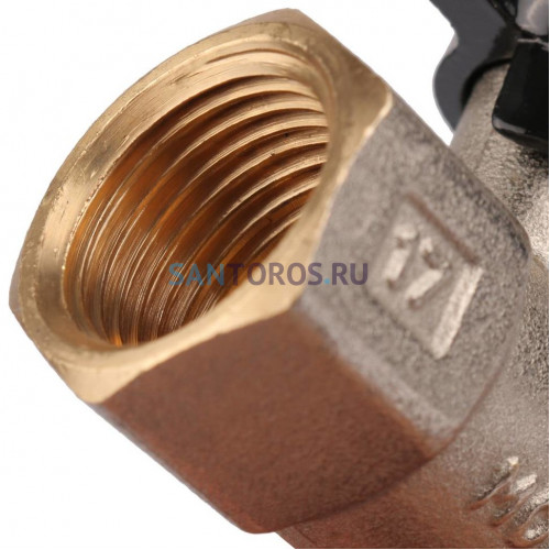 Кран шаровой с накидной гайкой ВР 1/2x1/2 с накидной гайкой, ручка бабочка Stout SVB-0009-000015