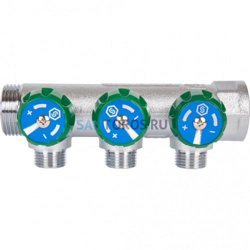 Коллектор регулирующий распределительный 1 с 3 отводами 1/2 STOUT SMB-6850-011203