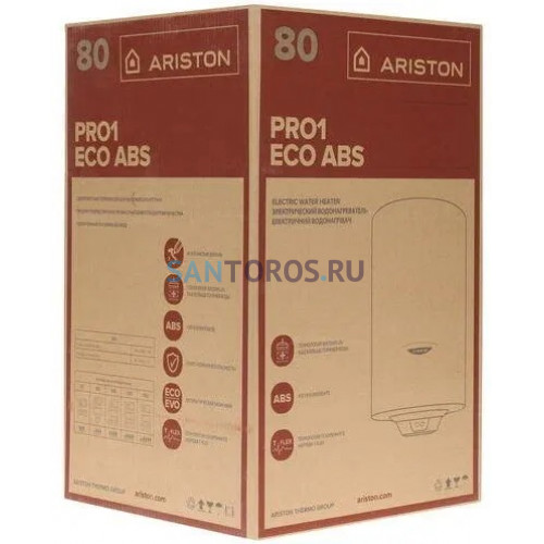 Водонагреватель Ariston PRO1 ECO INOX ABS PW 80 V, электрический накопительный (3700548 Аристон)