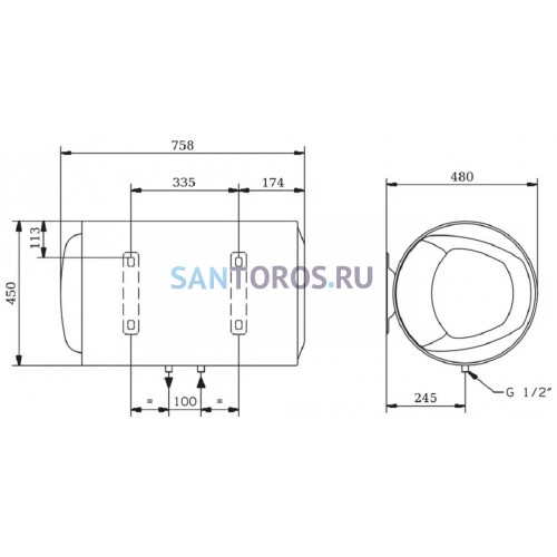 Водонагреватель электрический накопительный Ariston PRO1 R ABS 80 H 3700565 (Аристон)